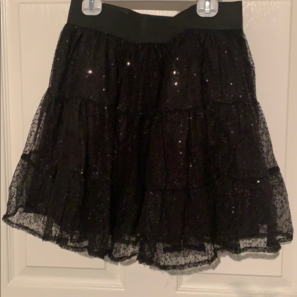 Jack. Sequined tulle mini tutu skirt M